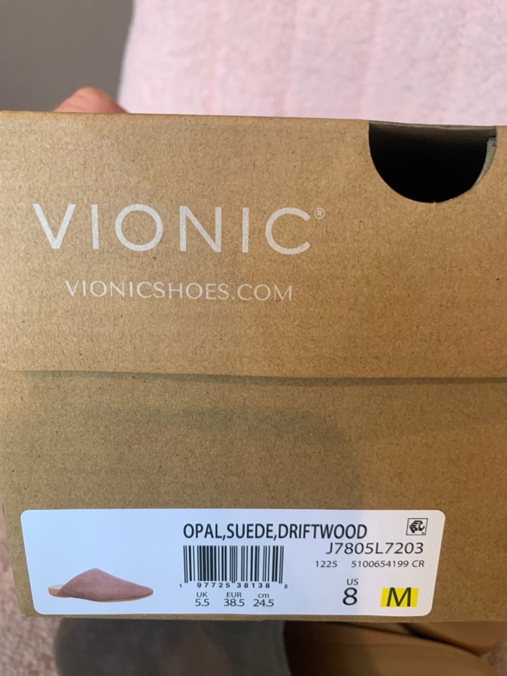 Vionic Taupe Suede Mule Slides- Opal - Picture 6 of 6
